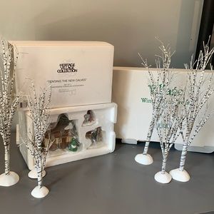 Dept 56 Tending The New Calves Christmas Town & winter Birch trees